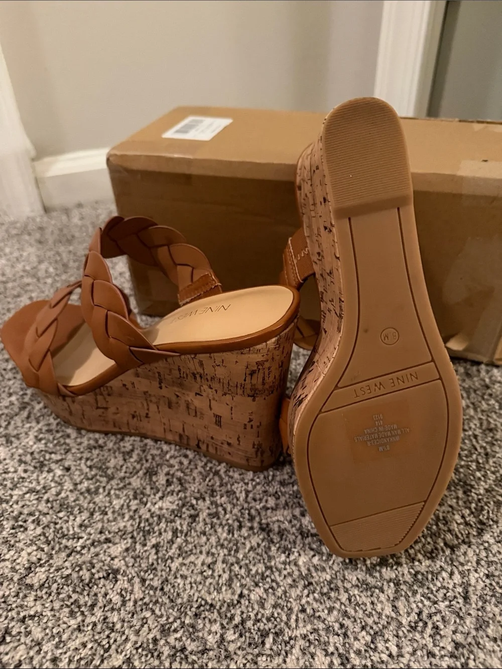 Braided Slide Sandals for Women - Tan